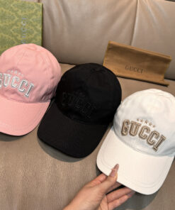 上質Gucciグッチキャンバス×本牛革ダブルGメタルロゴ ベースボールキャップGucci26-29