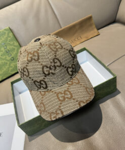 上質Gucciグッチキャンバス×本牛革ダブルGメタルロゴ ベースボールキャップGucci26-27