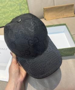 上質Gucciグッチキャンバス×本牛革ダブルGメタルロゴ ベースボールキャップGucci26-26