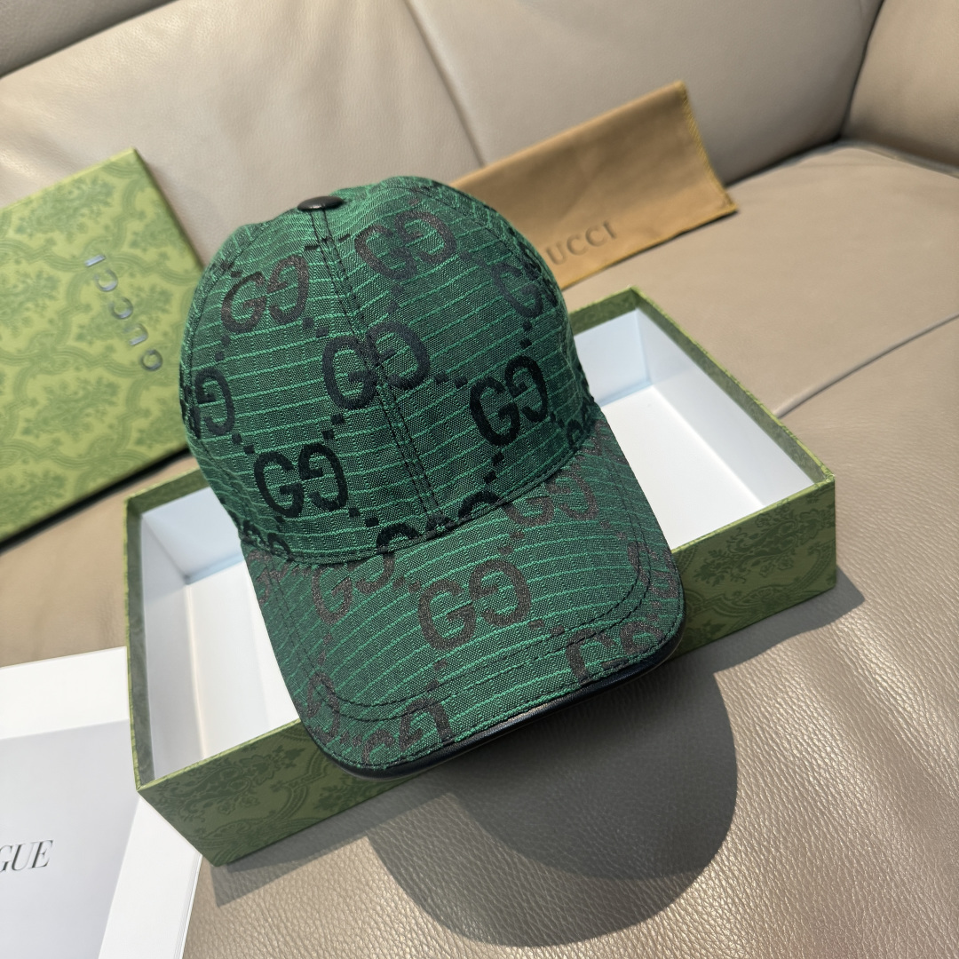 上質Gucciグッチキャンバス×本牛革ダブルGメタルロゴ ベースボールキャップGucci26-24