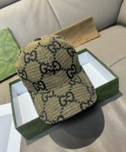 上質Gucciグッチキャンバス×本牛革ダブルGメタルロゴ ベースボールキャップGucci26-21