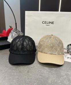 上質Gucciグッチキャンバス×本牛革ダブルGメタルロゴ ベースボールキャップGucci26-18