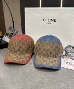 上質Gucciグッチキャンバス×本牛革ダブルGメタルロゴ ベースボールキャップGucci26-11