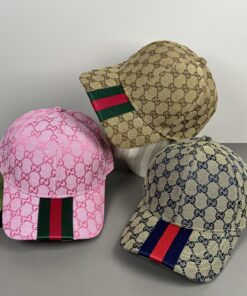 上質Gucciグッチキャンバス×本牛革ダブルGメタルロゴ ベースボールキャップGucci26-10