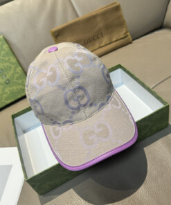 上質Gucciグッチキャンバス×本牛革ダブルGメタルロゴ ベースボールキャップGucci26-08