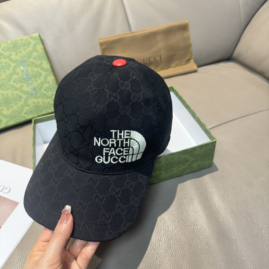 上質Gucciグッチキャンバス×本牛革ダブルGメタルロゴ ベースボールキャップGucci26-07 - 画像 (5)