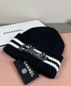 Alternative view of CHANELシャネル上質インポートウール×本牛革ダブルC暗紋 ベースボールキャップCHANEL-34