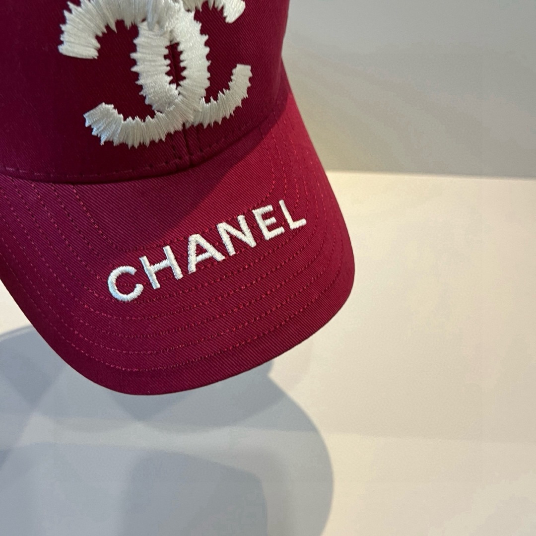 CHANELシャネル上質インポートウール×本牛革ダブルC暗紋 ベースボールキャップCHANEL-25 - 画像 (6)