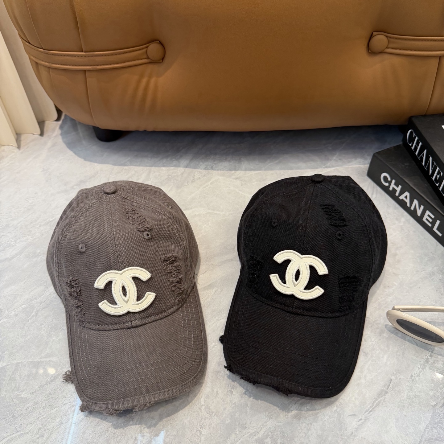 CHANELシャネル上質インポートウール×本牛革ダブルC暗紋 ベースボールキャップCHANEL-03 - 画像 (2)