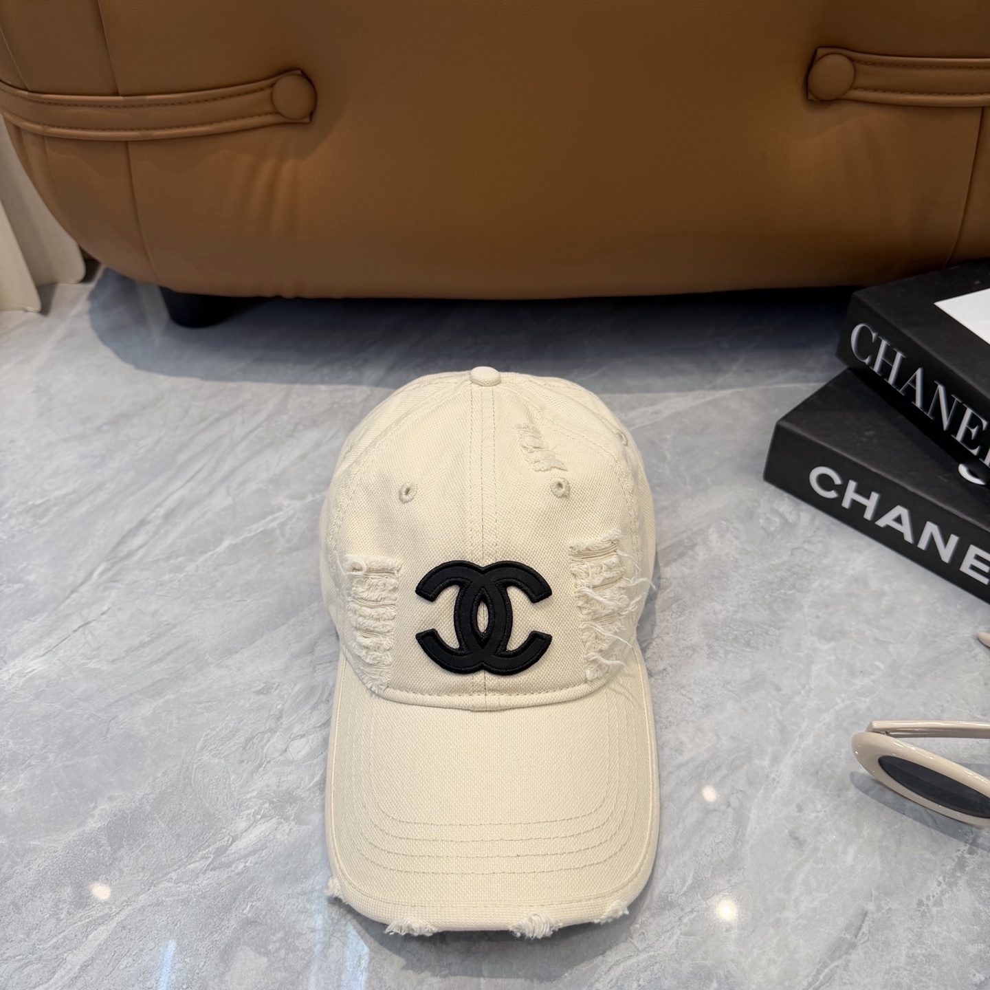 CHANELシャネル上質インポートウール×本牛革ダブルC暗紋 ベースボールキャップCHANEL-02 - 画像 (5)