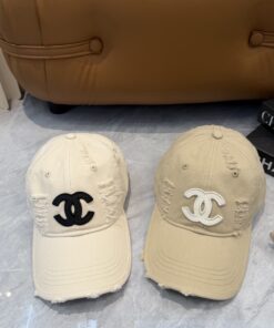 CHANELシャネル上質インポートウール×本牛革ダブルC暗紋 ベースボールキャップCHANEL-02