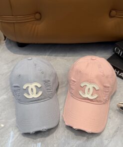Alternative view of CHANELシャネル上質インポートウール×本牛革ダブルC暗紋 ベースボールキャップCHANEL-01