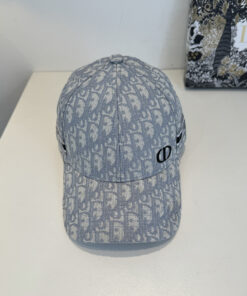 Christian Diorクリスチャンディオール キャンバス×本牛革ベースボールキャップ DIOR-0622