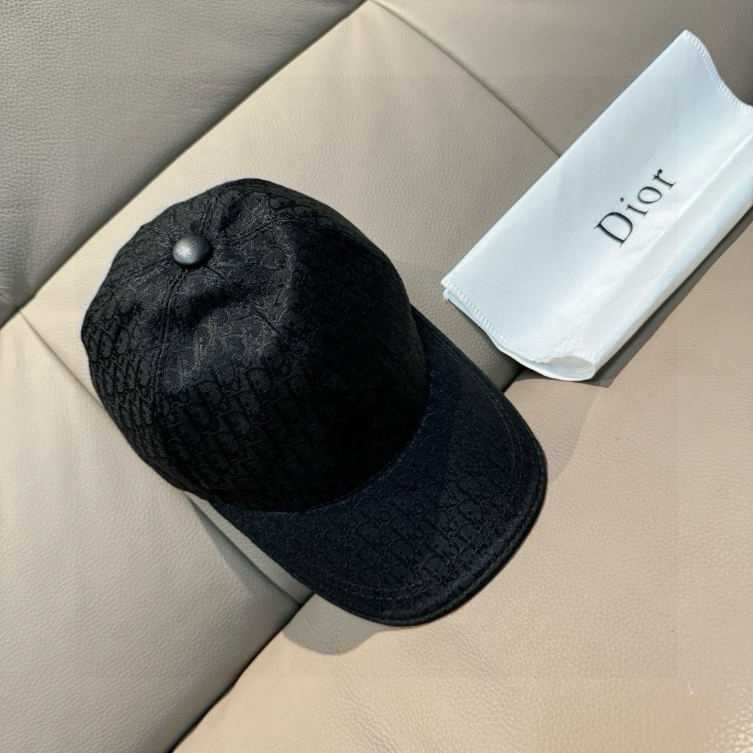 Christian Diorクリスチャンディオール キャンバス×本牛革ベースボールキャップ DIOR-0617 - 画像 (5)