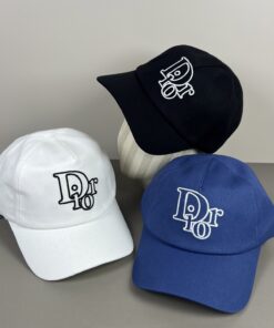 Christian Diorクリスチャンディオール キャンバス×本牛革ベースボールキャップ DIOR-0616