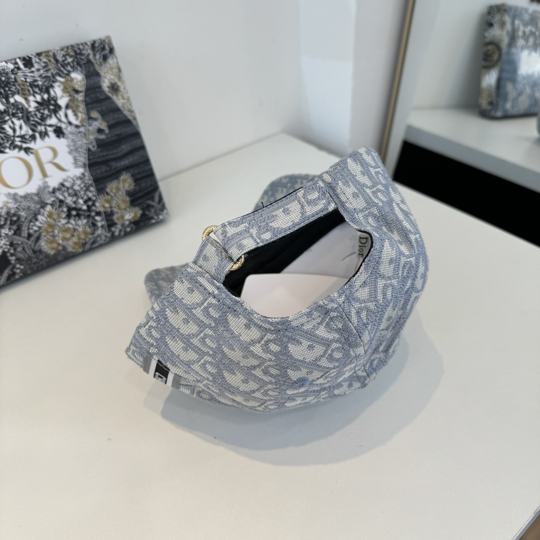 Christian Diorクリスチャンディオール キャンバス×本牛革ベースボールキャップ DIOR-0614 - 画像 (4)