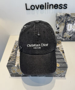 Christian Diorクリスチャンディオール キャンバス×本牛革ベースボールキャップ DIOR-0613