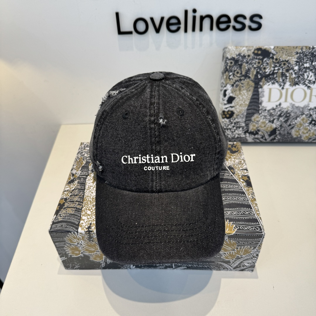 Christian Diorクリスチャンディオール キャンバス×本牛革ベースボールキャップ DIOR-0613