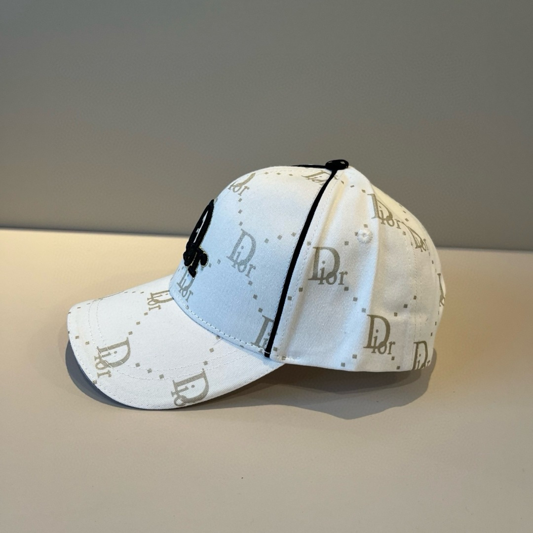 Christian Diorクリスチャンディオール キャンバス×本牛革ベースボールキャップ DIOR-0620 - 画像 (7)
