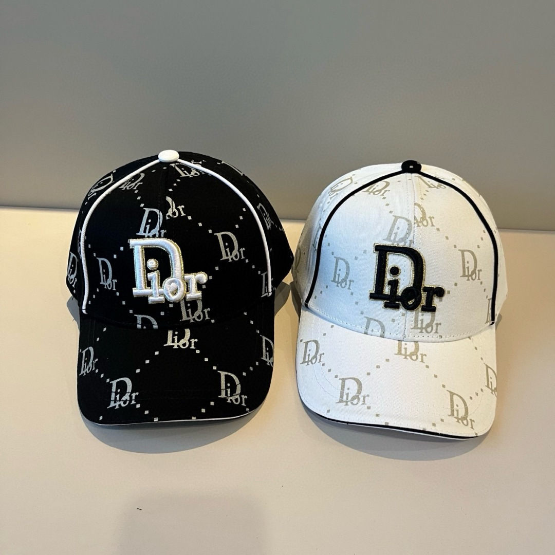 Christian Diorクリスチャンディオール キャンバス×本牛革ベースボールキャップ DIOR-0620 - 画像 (2)