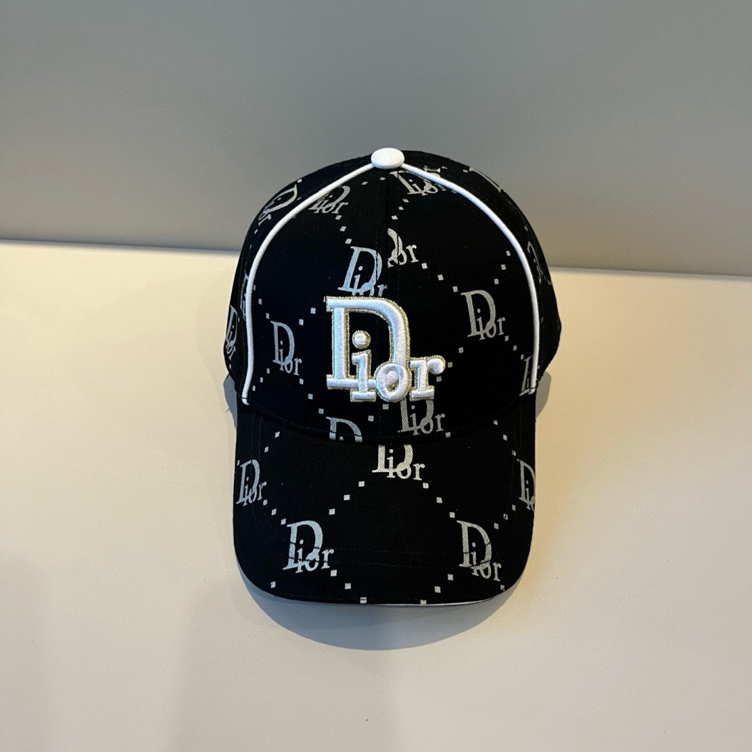 Christian Diorクリスチャンディオール キャンバス×本牛革ベースボールキャップ DIOR-0620 - 画像 (3)