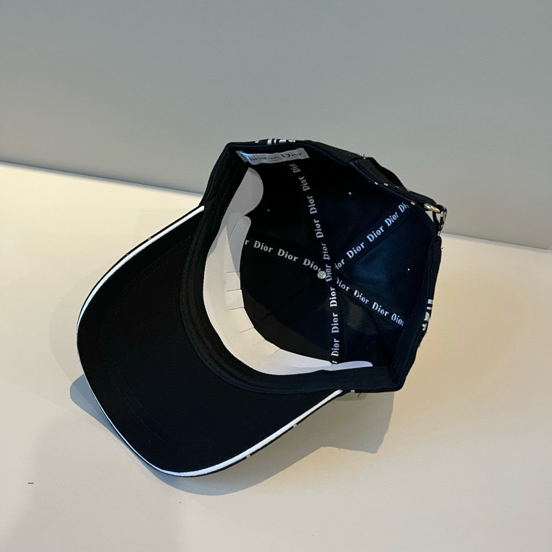 Christian Diorクリスチャンディオール キャンバス×本牛革ベースボールキャップ DIOR-0620 - 画像 (5)