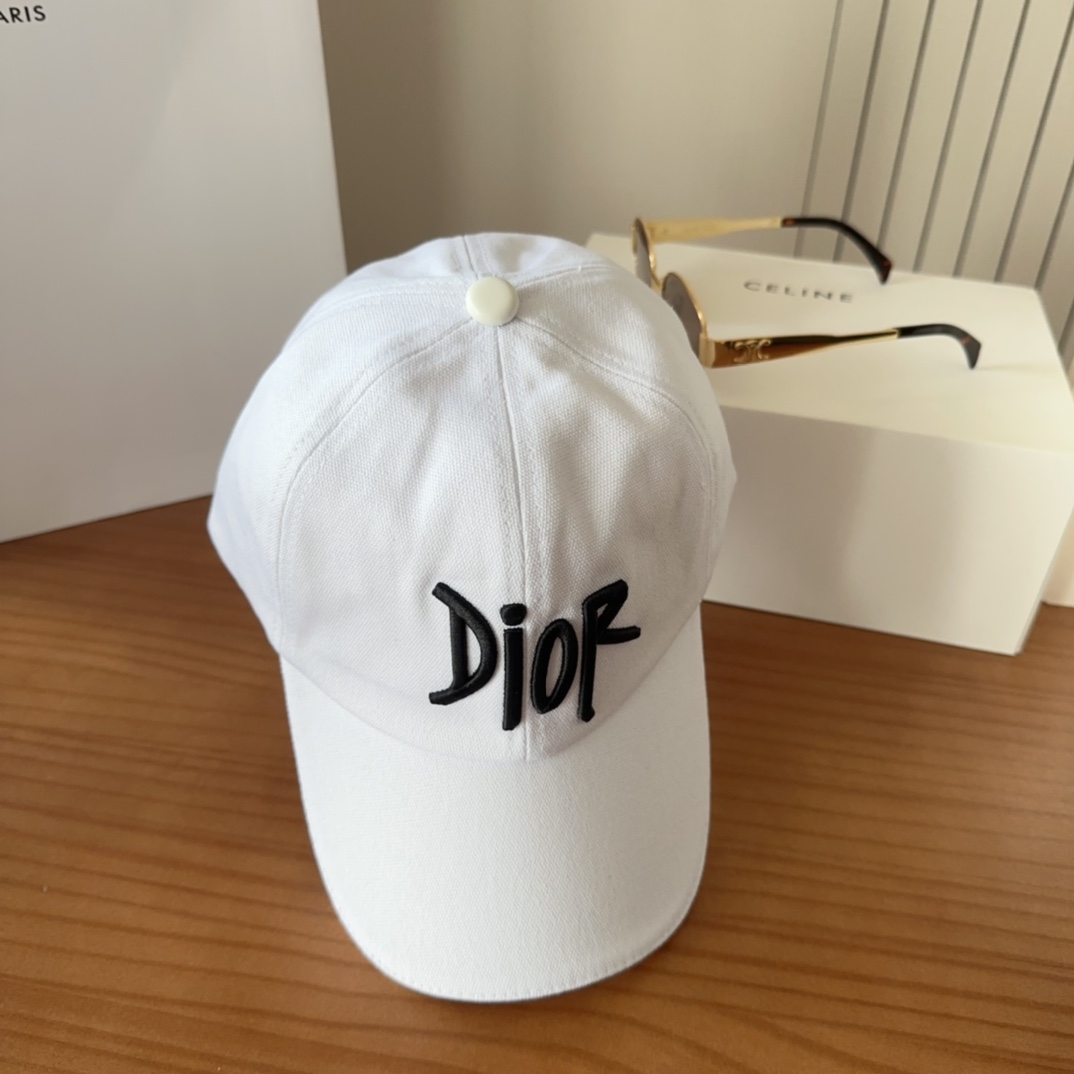 Christian Diorクリスチャンディオール キャンバス×本牛革ベースボールキャップ DIOR-0606 - 画像 (5)