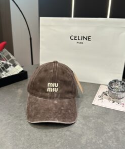 Alternative view of MiuMiuミュウミュウ サンバイザー ベースボールキャップ ワークキャップバケットハットダメージ加工キャップmiumiu642