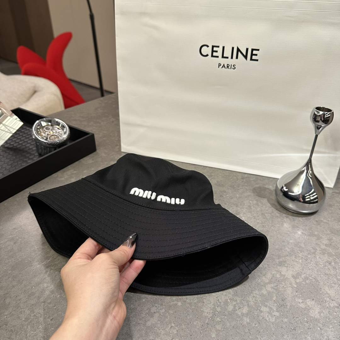 MiuMiuミュウミュウ サンバイザー ベースボールキャップ ワークキャップバケットハットダメージ加工キャップmiumiu616 - 画像 (6)