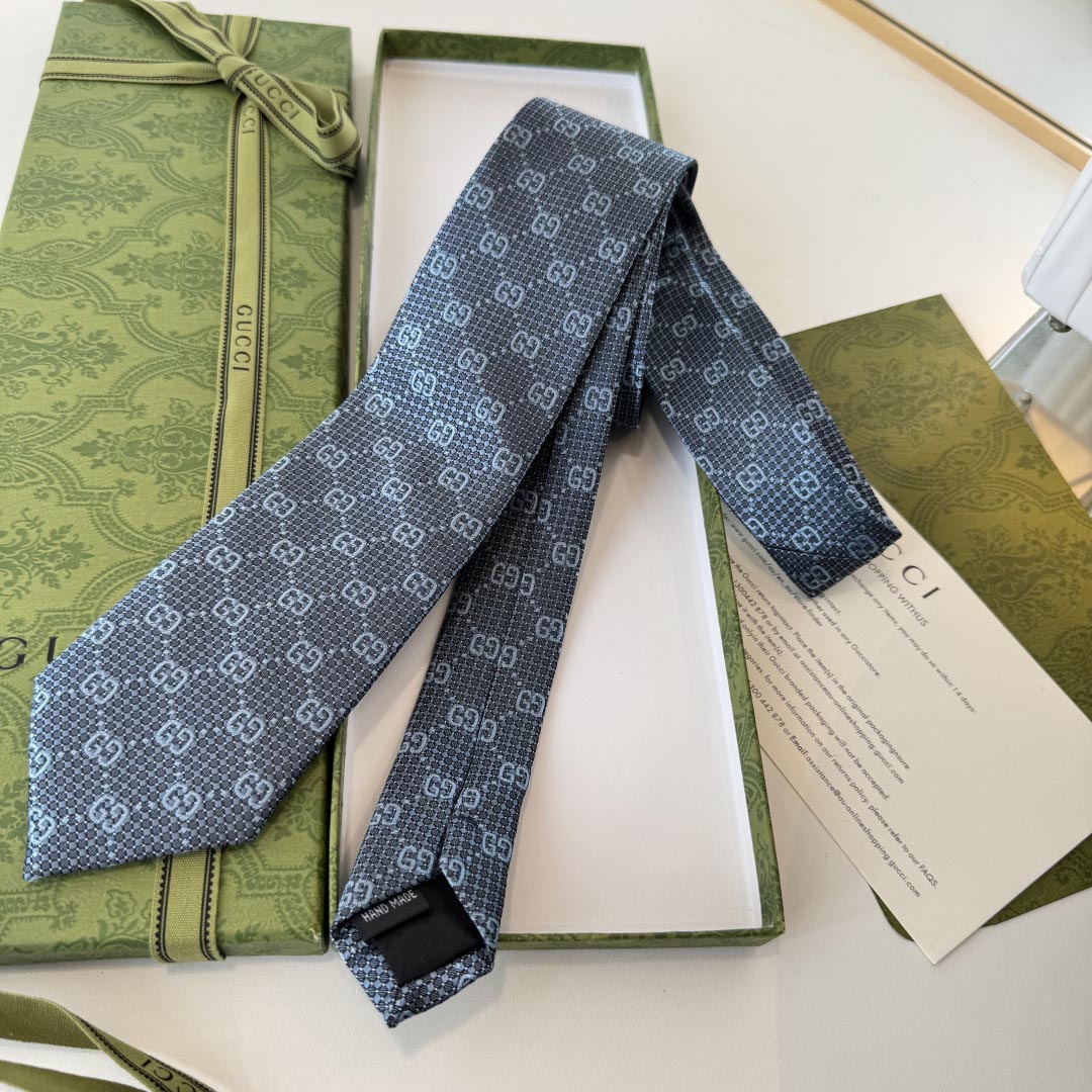 GUCCIグッチ最高峰シルク クラシック 小Gロゴ ジャガード ネクタイ 手縫い仕立て545078 4E002-26 - 画像 (2)