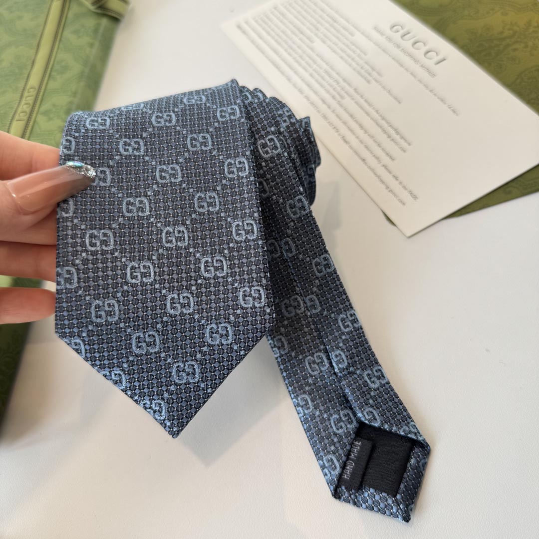 GUCCIグッチ最高峰シルク クラシック 小Gロゴ ジャガード ネクタイ 手縫い仕立て545078 4E002-26 - 画像 (3)