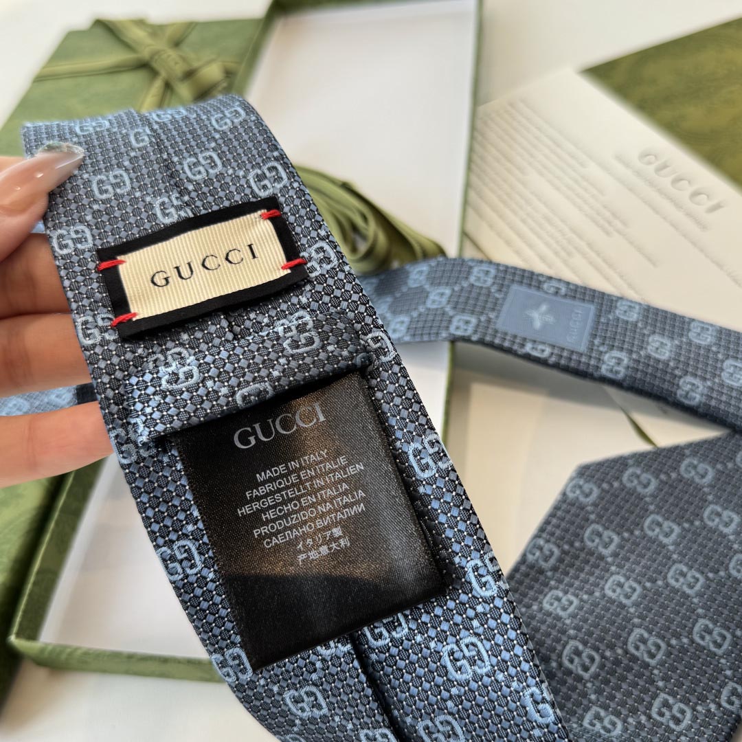 GUCCIグッチ最高峰シルク クラシック 小Gロゴ ジャガード ネクタイ 手縫い仕立て545078 4E002-26 - 画像 (4)