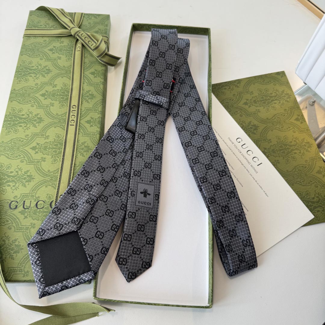 GUCCIグッチ最高峰シルク クラシック 小Gロゴ ジャガード ネクタイ 手縫い仕立て545078 4E002-24 - 画像 (5)