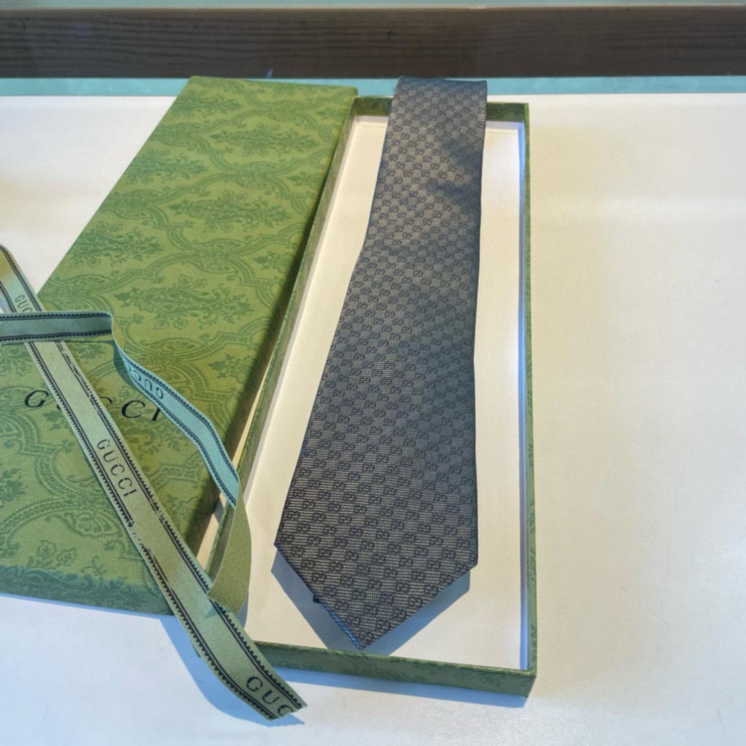 GUCCIグッチ最高峰シルク クラシック 小Gロゴ ジャガード ネクタイ 手縫い仕立て545078 4E002-19 - 画像 (6)