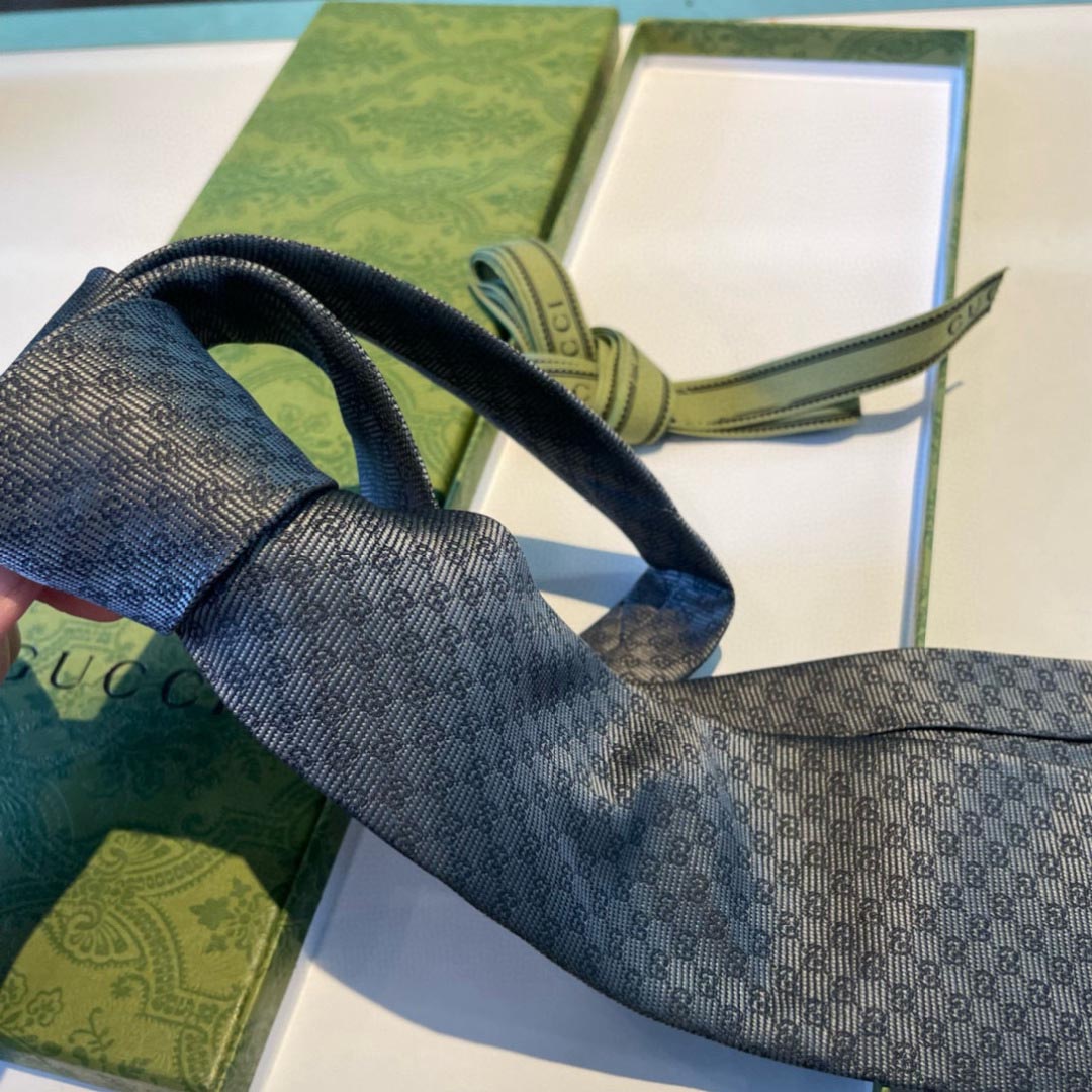 GUCCIグッチ最高峰シルク クラシック 小Gロゴ ジャガード ネクタイ 手縫い仕立て545078 4E002-19 - 画像 (3)