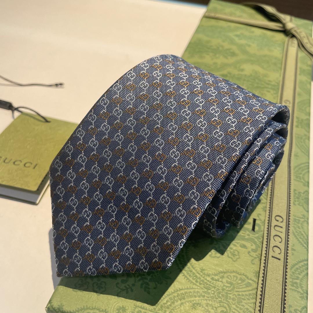 GUCCIグッチ最高峰シルク クラシック 小Gロゴ ジャガード ネクタイ 手縫い仕立て545078 4E002-18