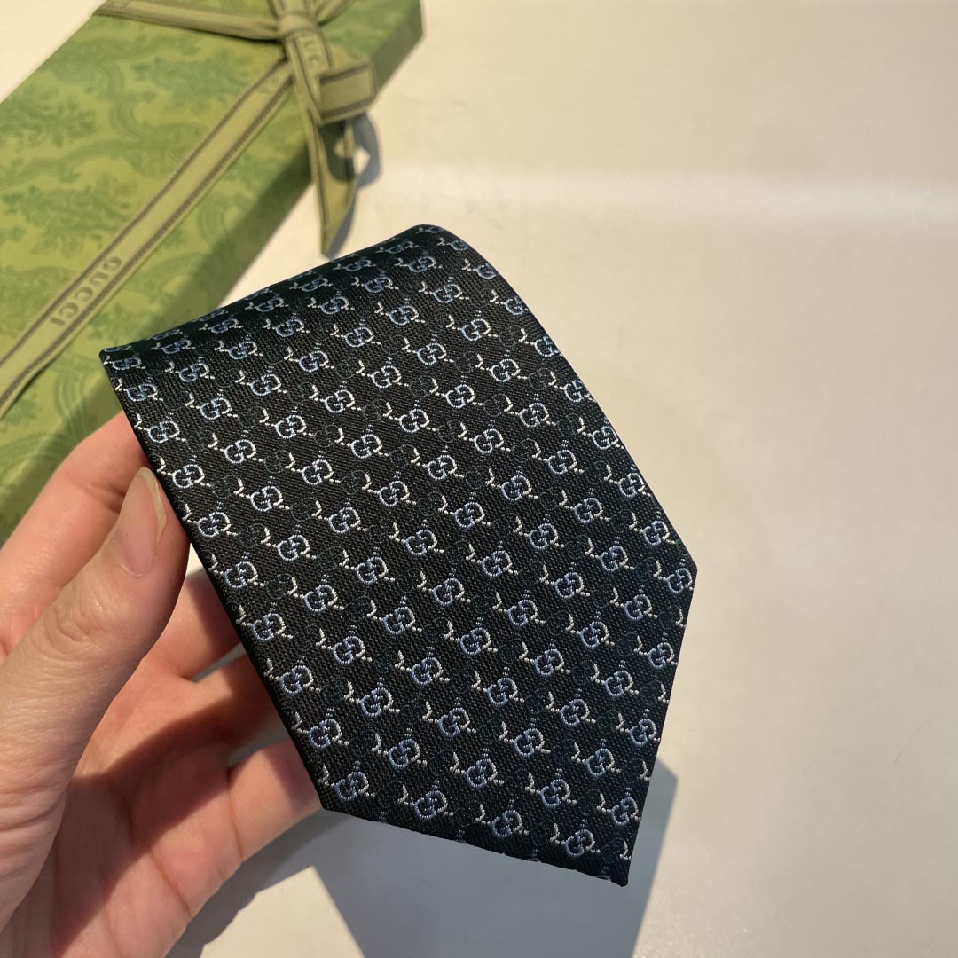GUCCIグッチ最高峰シルク クラシック 小Gロゴ ジャガード ネクタイ 手縫い仕立て545078 4E002-16 - 画像 (2)