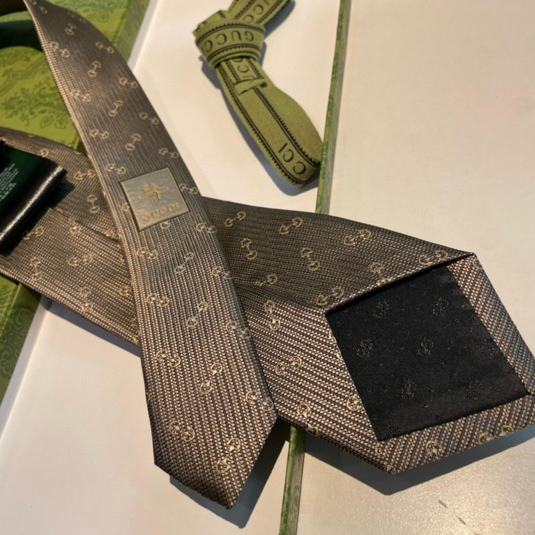 GUCCIグッチ最高峰シルク クラシック 小Gロゴ ジャガード ネクタイ 手縫い仕立て545078 4E002-15 - 画像 (6)