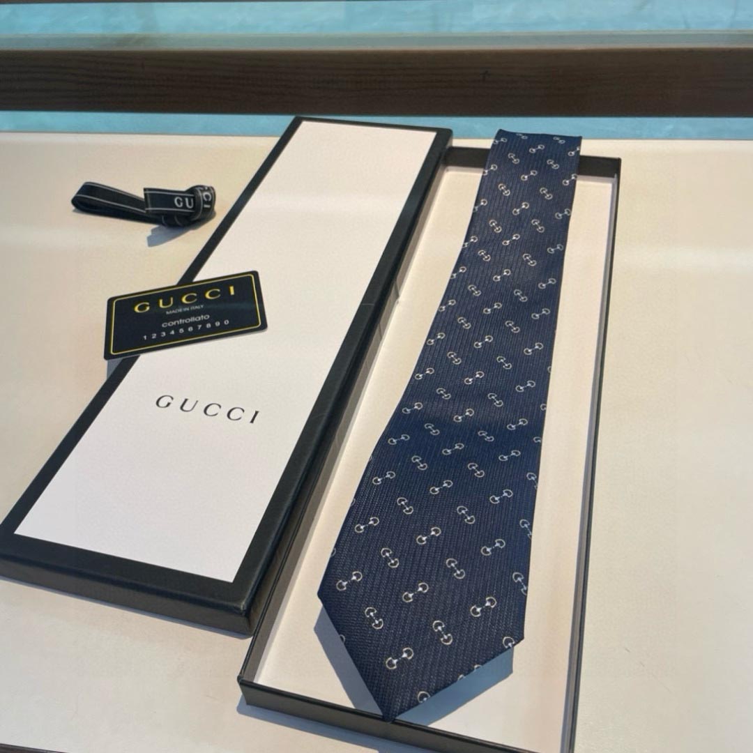 GUCCIグッチ最高峰シルク クラシック 小Gロゴ ジャガード ネクタイ 手縫い仕立て545078 4E002-14 - 画像 (6)
