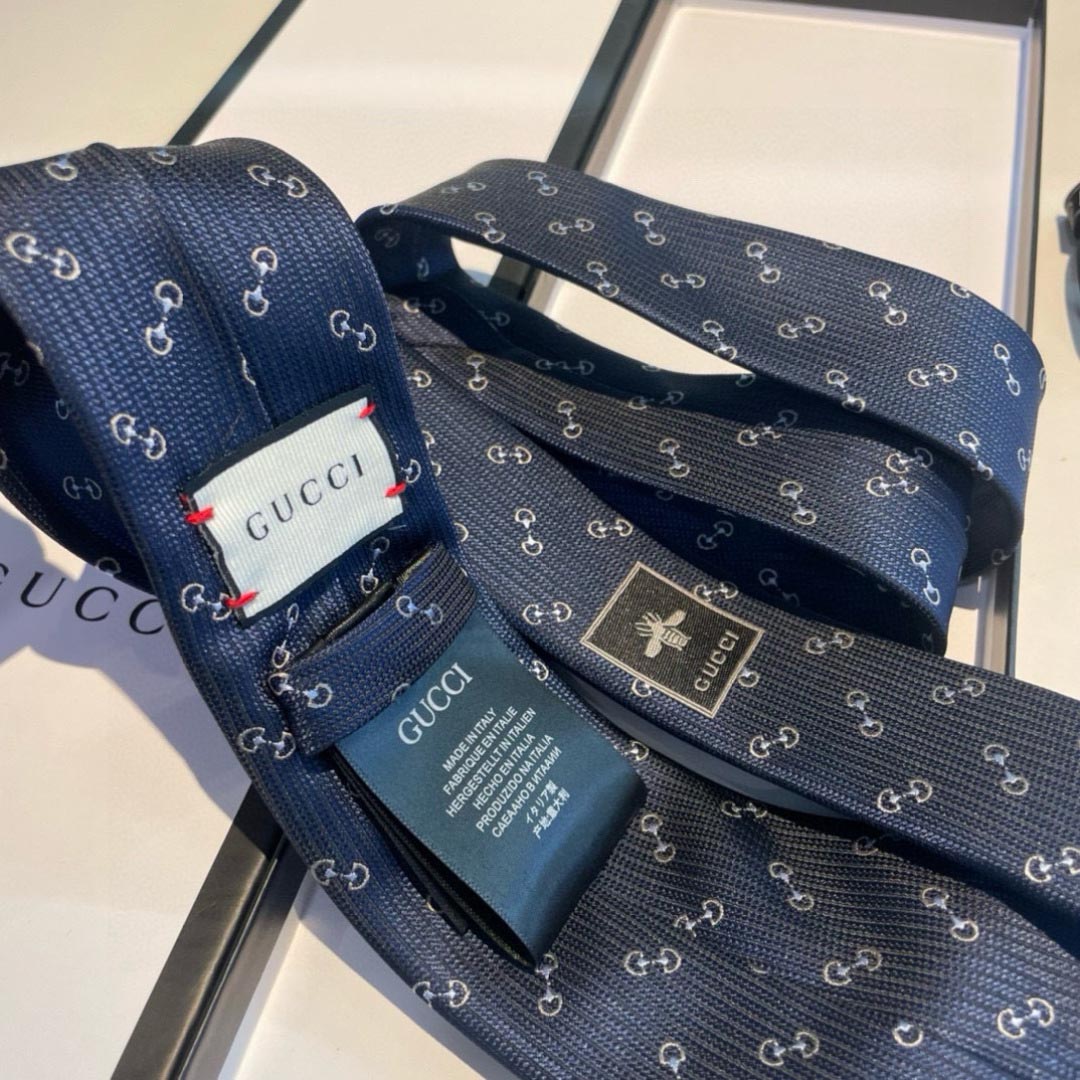 GUCCIグッチ最高峰シルク クラシック 小Gロゴ ジャガード ネクタイ 手縫い仕立て545078 4E002-14 - 画像 (3)