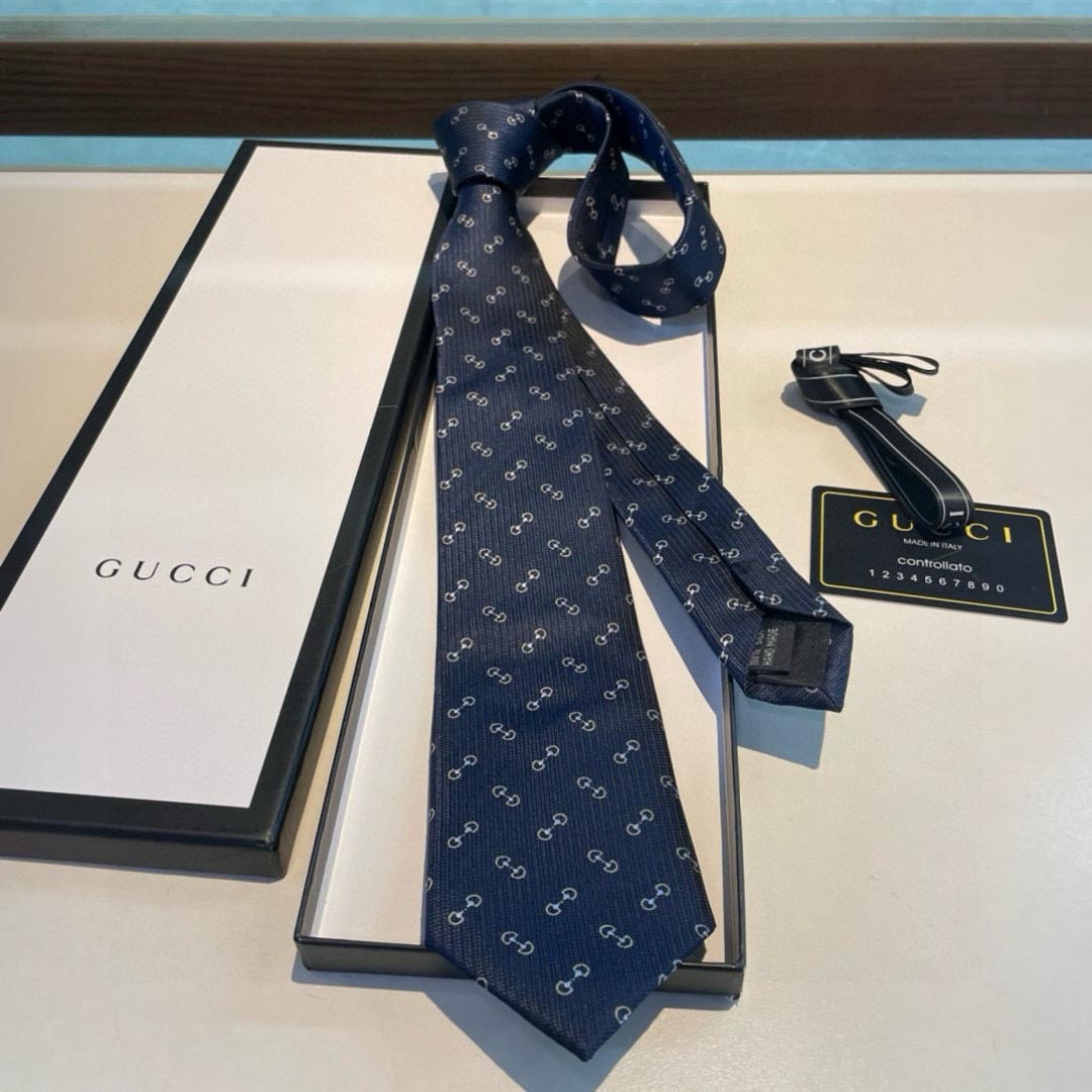 GUCCIグッチ最高峰シルク クラシック 小Gロゴ ジャガード ネクタイ 手縫い仕立て545078 4E002-14 - 画像 (5)
