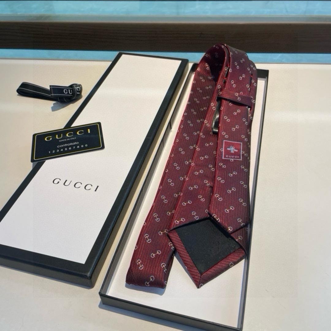 GUCCIグッチ最高峰シルク クラシック 小Gロゴ ジャガード ネクタイ 手縫い仕立て545078 4E002-13 - 画像 (6)
