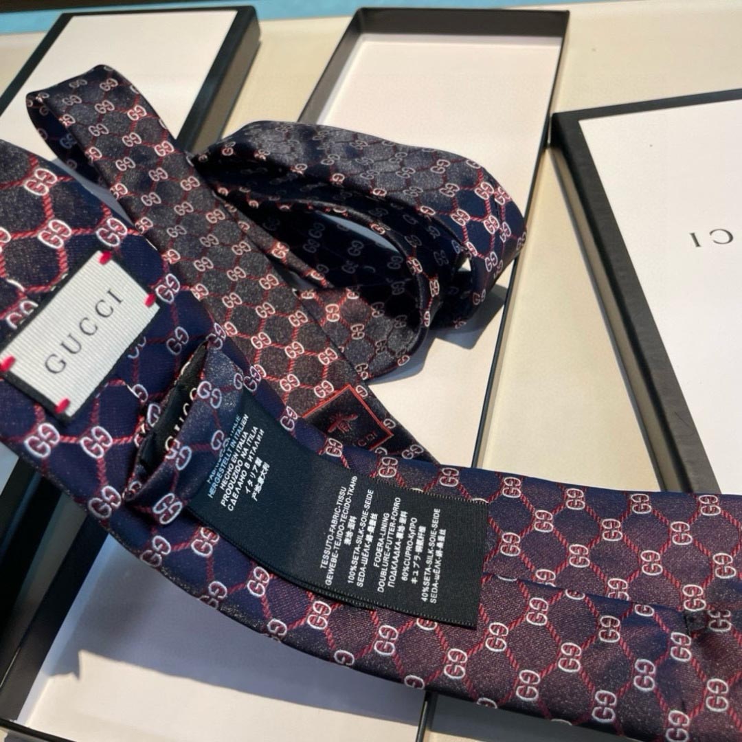 GUCCIグッチ最高峰シルク クラシック 小Gロゴ ジャガード ネクタイ 手縫い仕立て545078 4E002-11 - 画像 (9)