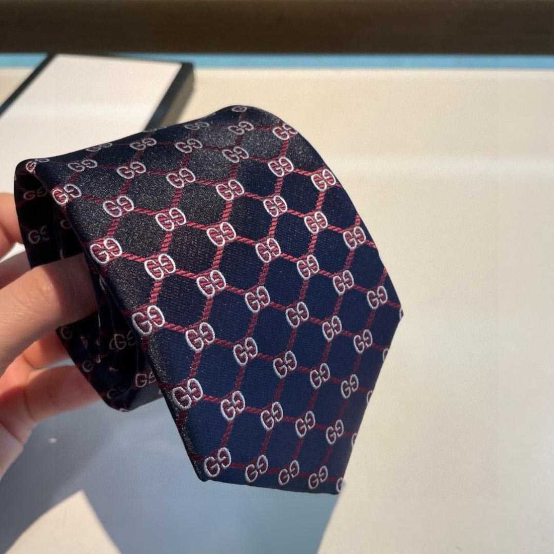 GUCCIグッチ最高峰シルク クラシック 小Gロゴ ジャガード ネクタイ 手縫い仕立て545078 4E002-11 - 画像 (10)
