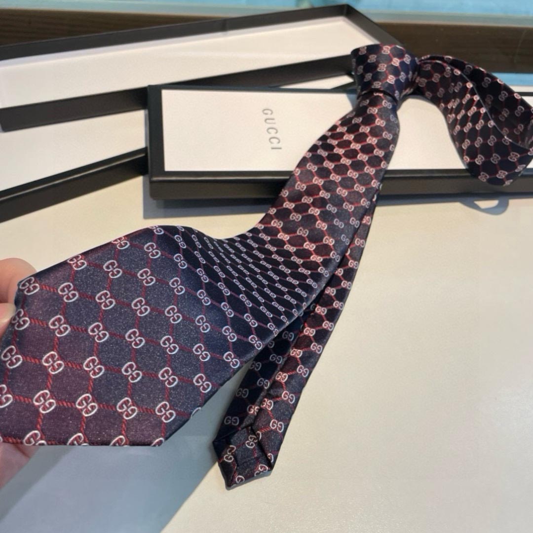 GUCCIグッチ最高峰シルク クラシック 小Gロゴ ジャガード ネクタイ 手縫い仕立て545078 4E002-11 - 画像 (8)