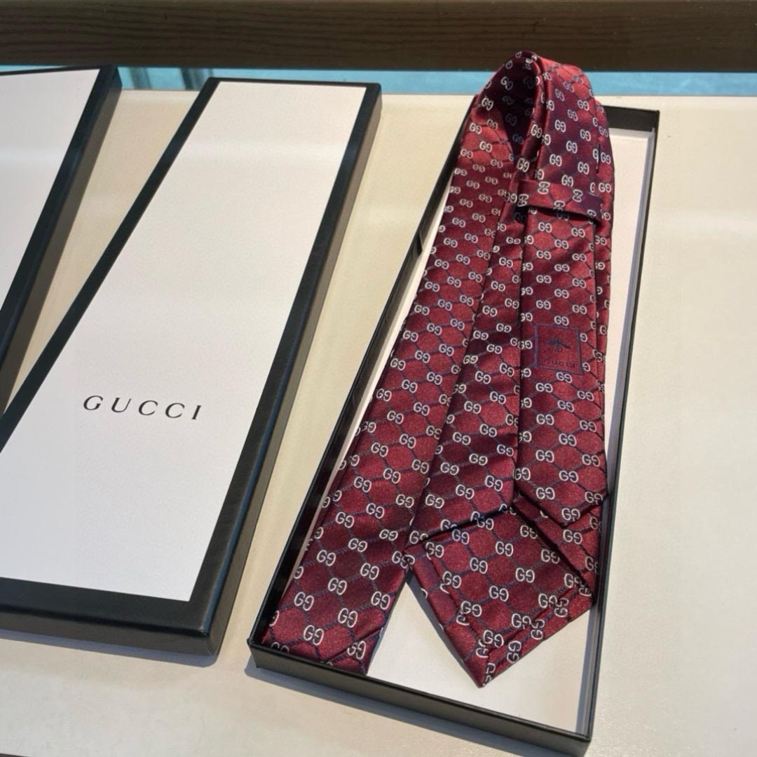 GUCCIグッチ最高峰シルク クラシック 小Gロゴ ジャガード ネクタイ 手縫い仕立て545078 4E002-11 - 画像 (6)