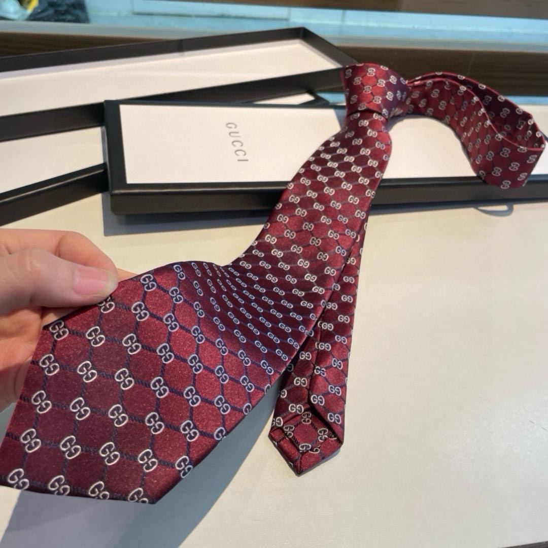 GUCCIグッチ最高峰シルク クラシック 小Gロゴ ジャガード ネクタイ 手縫い仕立て545078 4E002-11 - 画像 (4)