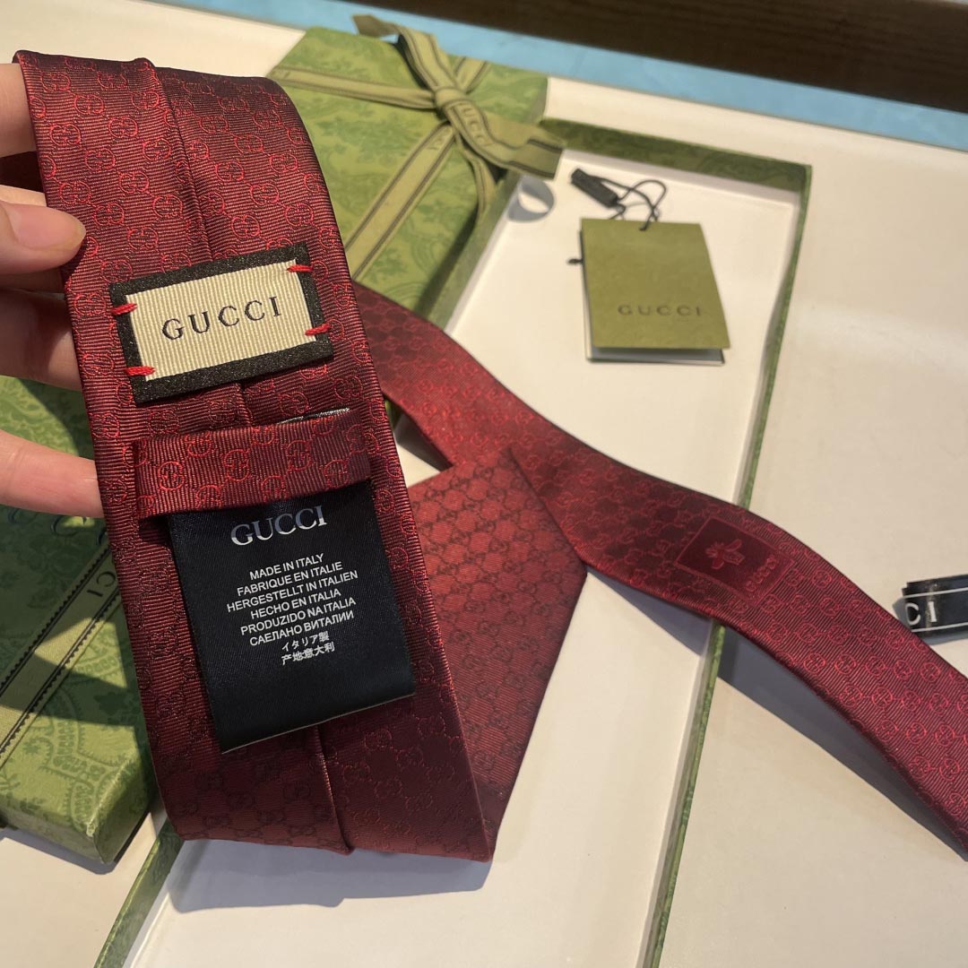 GUCCIグッチ最高峰シルク クラシック 小Gロゴ ジャガード ネクタイ 手縫い仕立て545078 4E002-8 - 画像 (2)