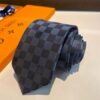 最高峰ルイヴィトンLouis Vuittonシルク クラシック ダミエ柄 同色ジャガード ネクタイ M90739-04