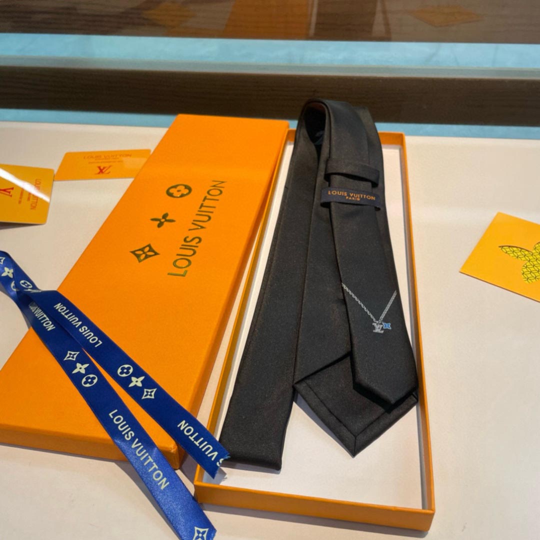最高峰ルイヴィトンLouis Vuittonシルク クラシック ジャガード ネクタイ M90739-13 - 画像 (2)